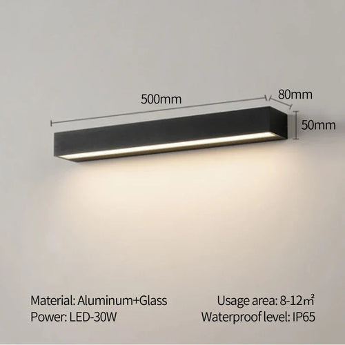 Aeris Waterproof Outdoor Wall Lamp With Slim Contemporary Design For Porches Gardens And Patios Delivers Even LED Light