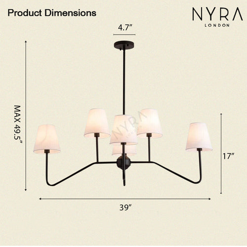 Astoria Chandelier For Dining Rooms And Foyers Accommodates 4 To 6 Candelabra Bulbs