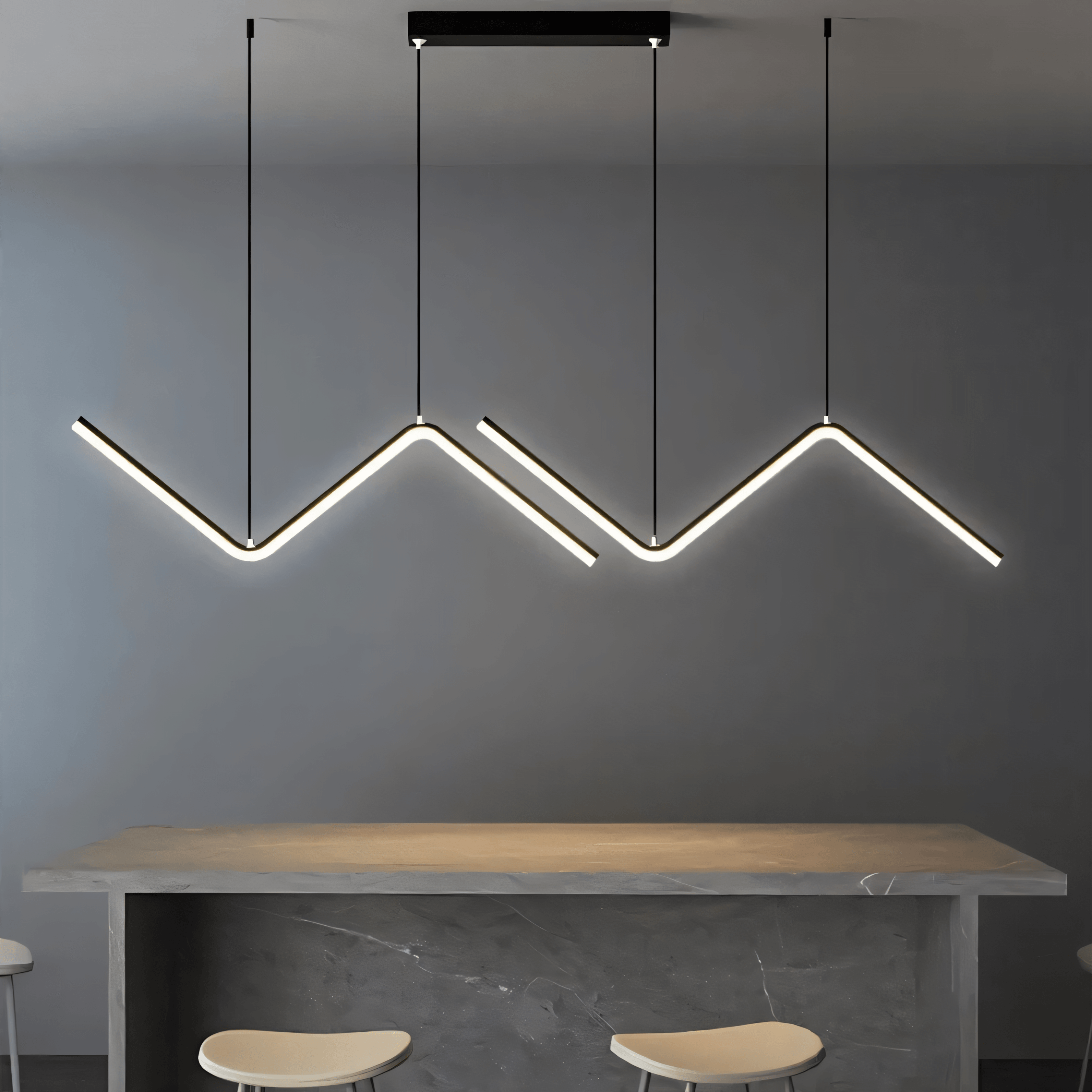 Velora Geometric Triangle Chandelier With Interlocking Triangles And Ambient Modern Lighting