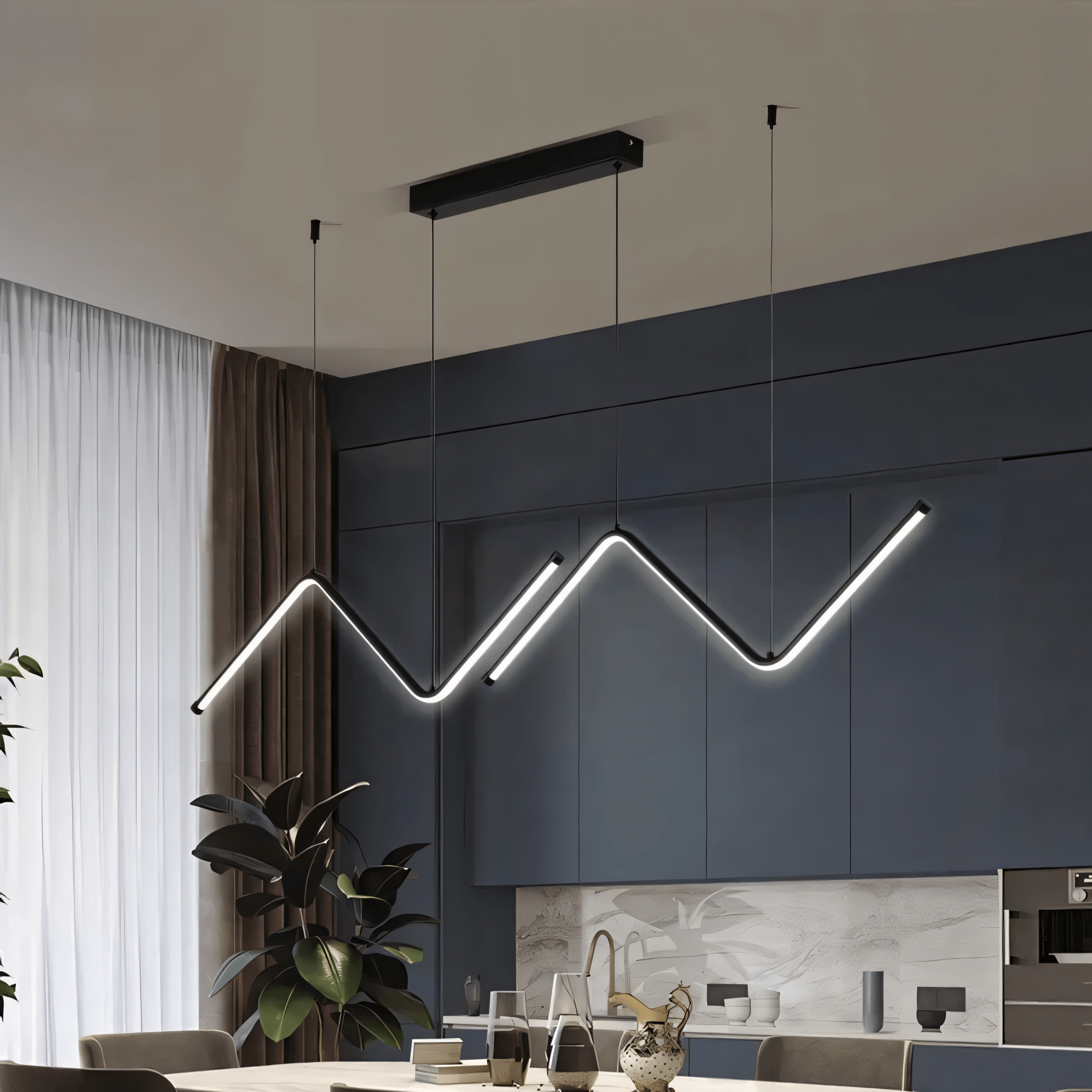 Velora Geometric Triangle Chandelier With Interlocking Triangles And Ambient Modern Lighting
